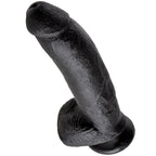 KING COCK - DILDO BLACK WITH BALLS 22.9 CM