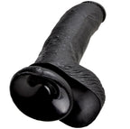 KING COCK - DILDO BLACK WITH BALLS 22.9 CM