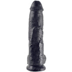 KING COCK - DILDO BLACK WITH BALLS 25.4 CM