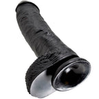 KING COCK - DILDO BLACK WITH BALLS 25.4 CM