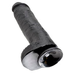 KING COCK - DILDO BLACK WITH BALLS 28 CM