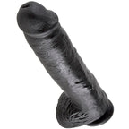 KING COCK - DILDO BLACK WITH BALLS 28 CM