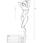 PASSION - WOMAN BS035 WHITE BODYSTOCKING ONE SIZE